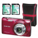Camara Digital FUJIFILM JZ100 Red + SD 8 GB + Tasche-01